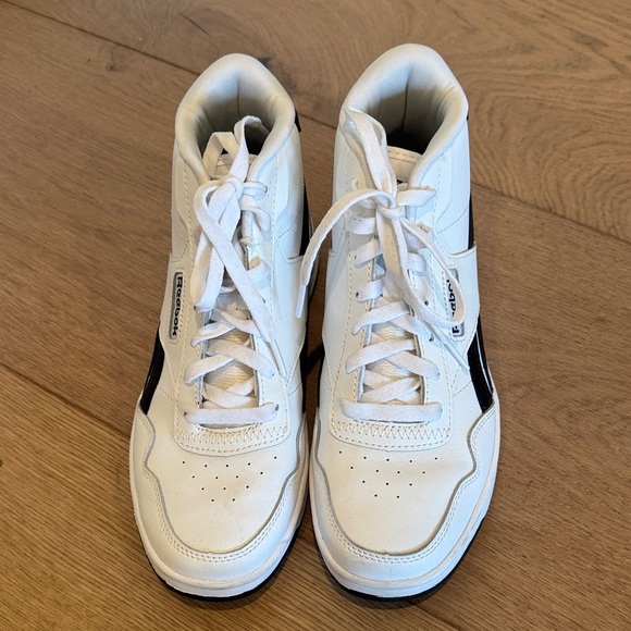 Reebok womens White and Black Mid-Top Sneakers - Picture 3 of 6